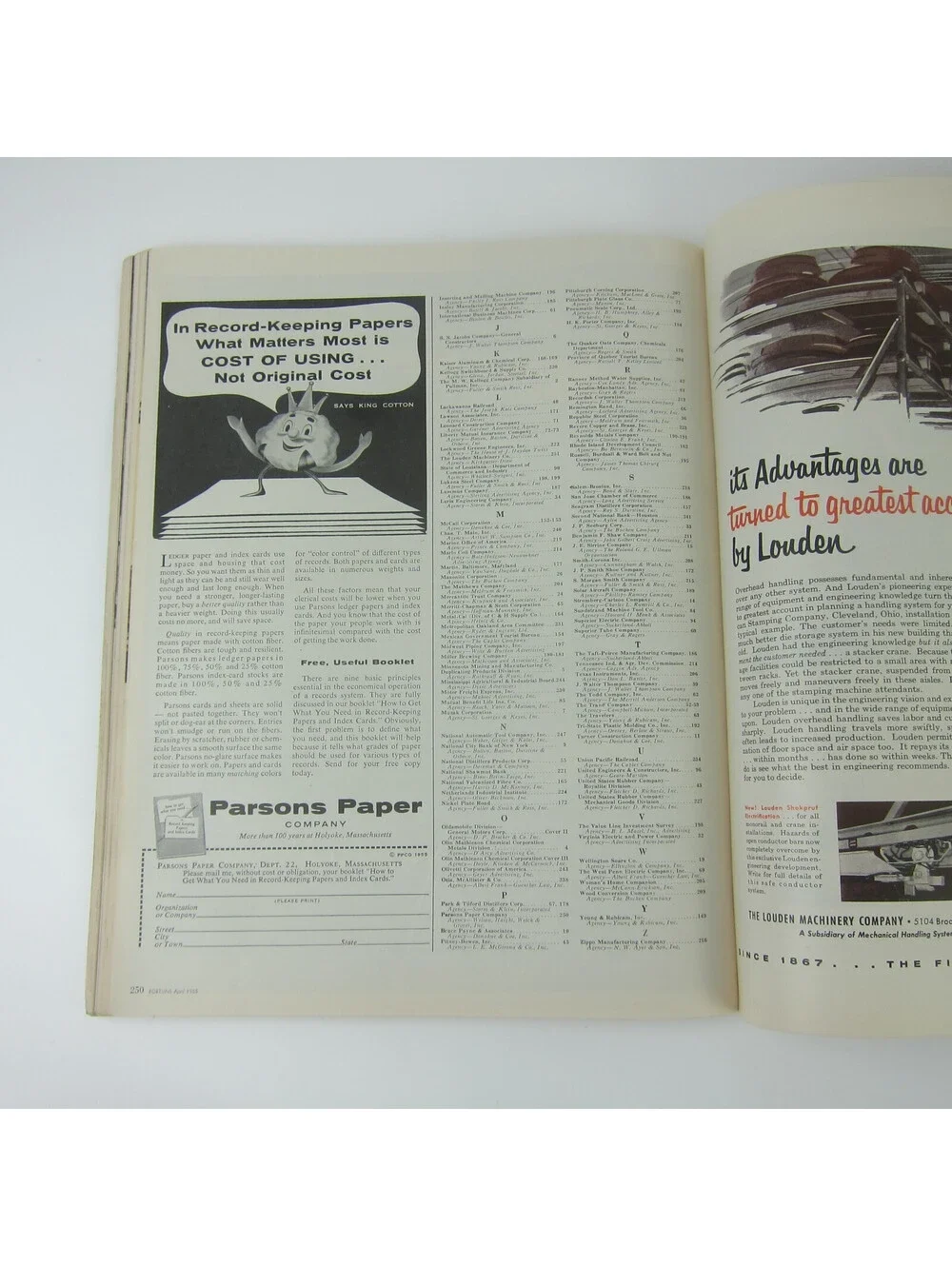 Vintage FORTUNE Magazine April 1955 Textron American, Steel, Secretary Humphrey
